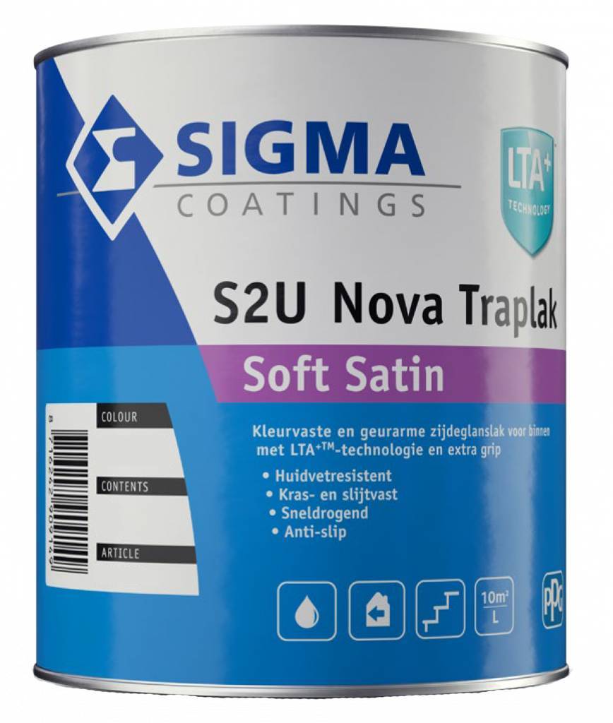 S2U Nova Traplak Soft Satin is anti-slip voor trappen, koop hier - Verfwebwinkel.be