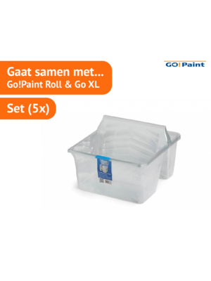 Go!Paint Inzetbak tbv Roll and Go XL  set à 5 stuks