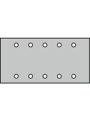 Klingspor Schuurpapier Rechthoek Klittenband 115x230mm 10 Gaten  - 5 Stuks