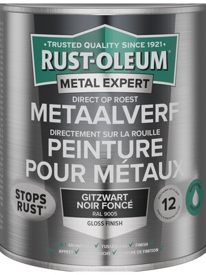 Rust-Oleum MetalExpert DIRECT OP ROEST METAALVERF GLOSS- WATERBASIS - RAL9005