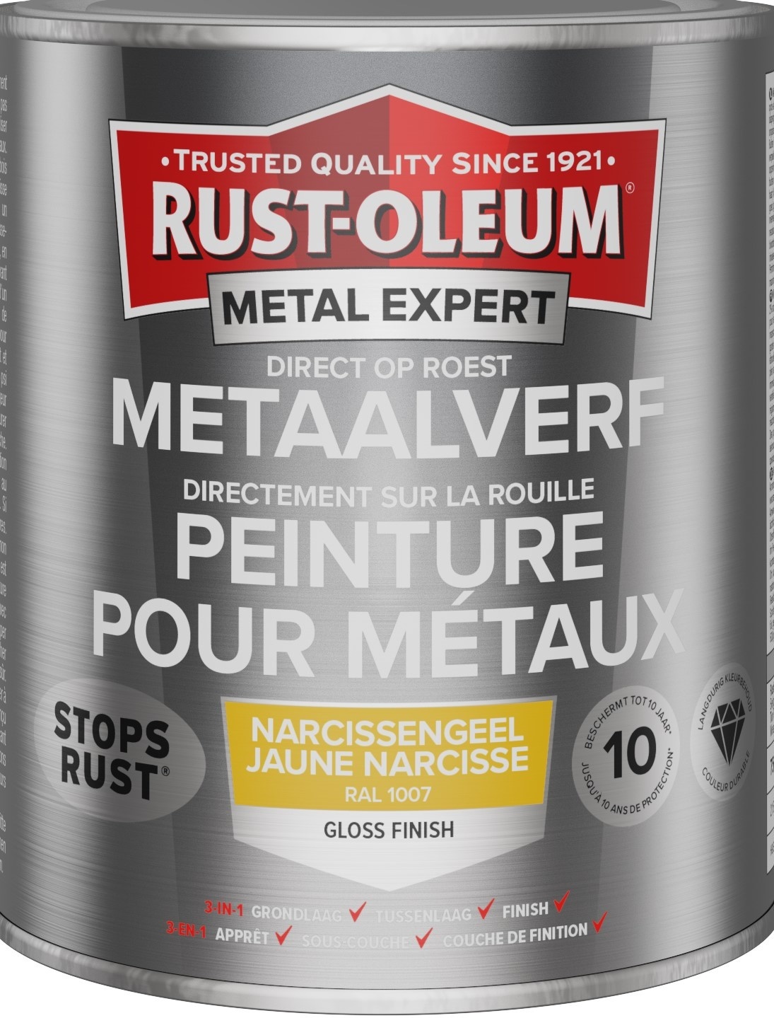 Rust-Oleum Metalexpert Direct Op Roest Metaalverf - Gloss - Ral1007 400ml Spuitbus