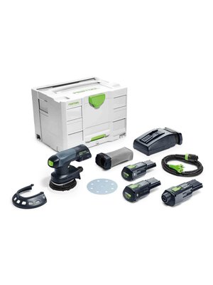 Festool ETSC 125 Li 3,1 I-Set 18V Li-Ion accu excenterschuurmachine set (2x 3,1Ah) in systainer - 125mm - koolborstelloos