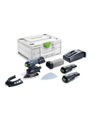 Festool DTSC 400 3,1 I-Plus 18V Li-Ion accu deltaschuurmachine set (2x 3,1Ah) in systainer - 100x150mm - koolborstelloos