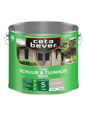 Cetabever Dekkende Schuur & Tuinhuis Beits Steengrijs