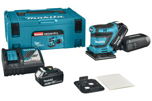 Makita DBO481RTJ LXT 18V Li-ion Accu vlakschuurmachine set (2x 5,0Ah) in Mbox - 114x140 mm