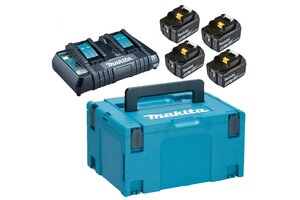 Makita 197626-8 18V Li-Ion accu starterset (4x 5.0Ah) + duolader in Mbox