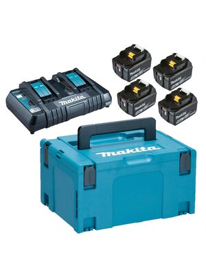 Makita 197626-8 18V Li-Ion accu starterset (4x 5.0Ah) + duolader in Mbox