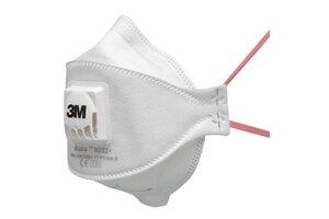 3M 9332+ Aura FFP3 Onderhoudsvrij plooibaar stofmasker met uitademventiel (5st)