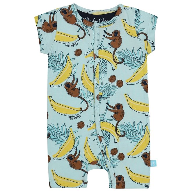 Charlie Choe Baby Boy Pyjamas Aqua Monkeys