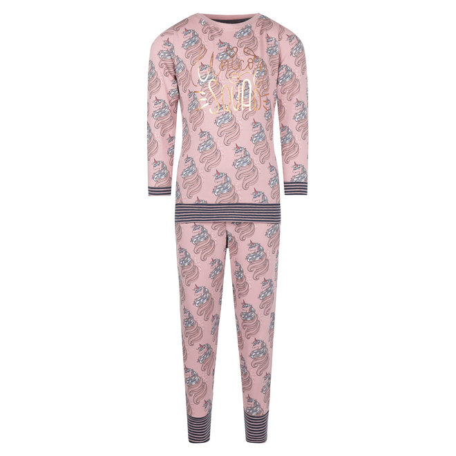 Charlie Choe Meisjes Pyjama Roze Lounge Set Unicorn