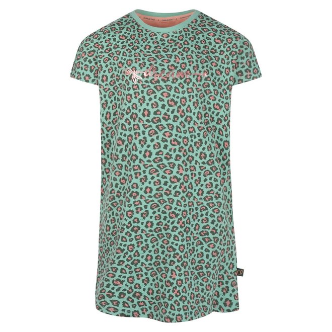 Charlie Choe Girl Nightshirt Green Panther