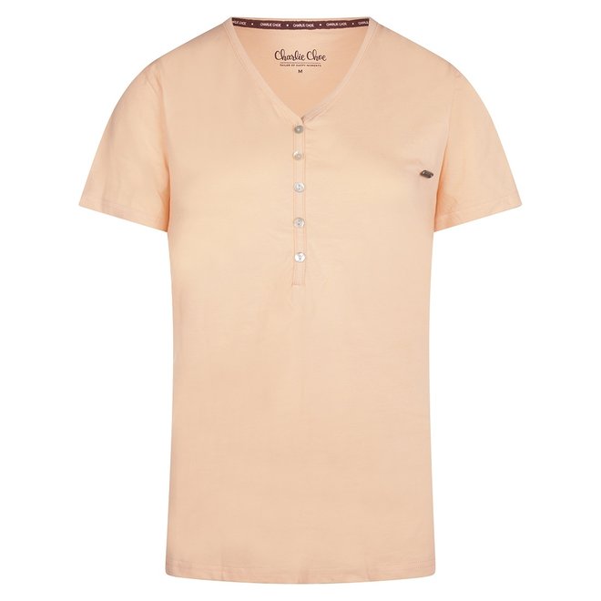 Charlie Choe Damen Pyjama-T-Shirt Rosa