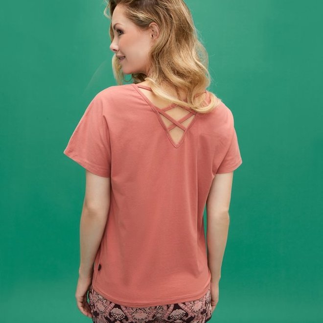 Charlie Choe Dames Pyjama T-shirt Blushed Terra