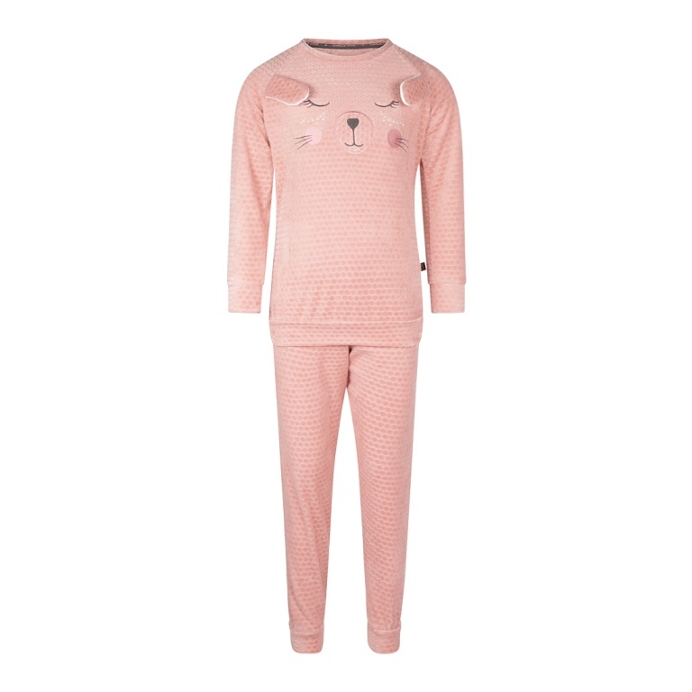 Mens vloeistof Onmogelijk Charlie Choe Meisjes Pyjama Homewear Set Oudroze Velours - Charlie Choe