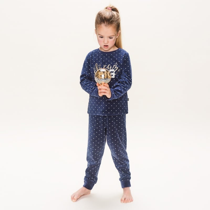 Charlie Meisjes Pyjama Homewear Set Donkerblauw - Choe