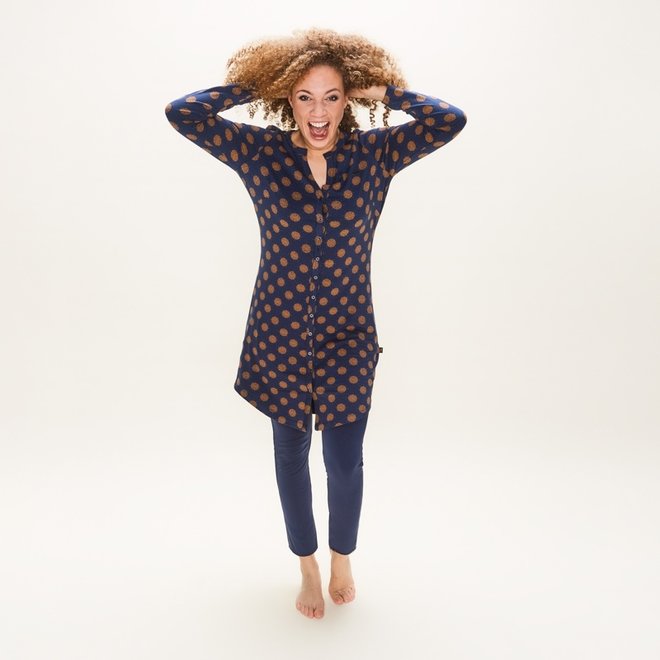 Charlie Choe Ladies Nightshirt Dark Blue Mandala