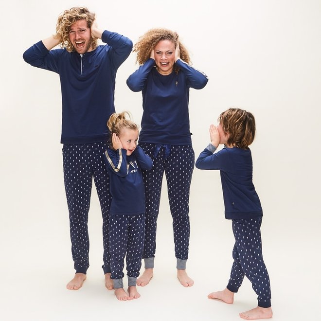 Charlie Choe Dames Pyjama set Donkerblauw - Familie