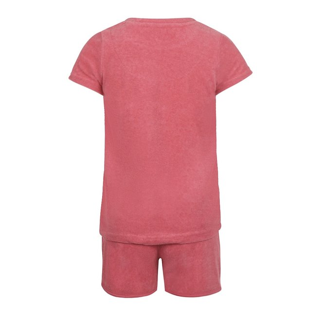 Charlie Choe Girls Pyjamas Shortama Dark Pink Terry