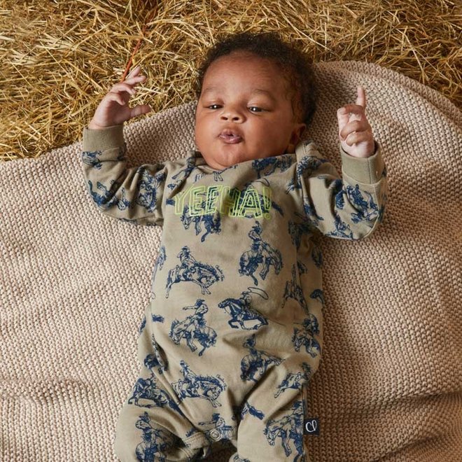 Charlie Choe Baby Jongens Pyjama Groen Rodeo