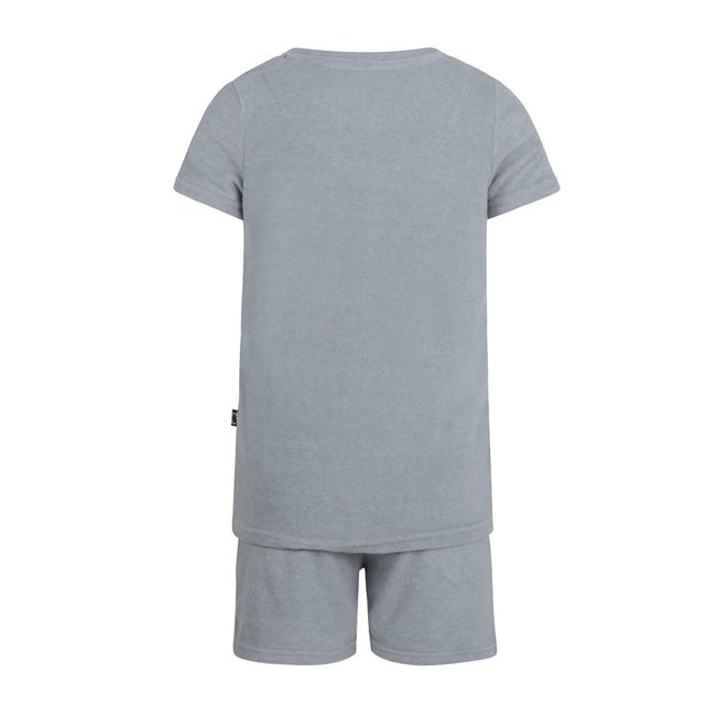 Charlie Choe Jongens Pyjama Shortama Faded Blauw Badstof