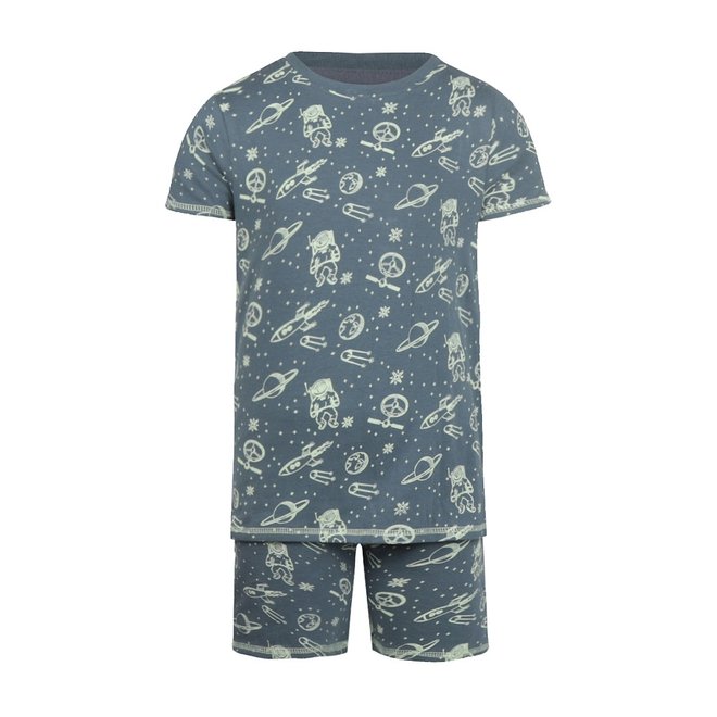 Simply Charlie Boys Pyjamas Shortama Blue Planets