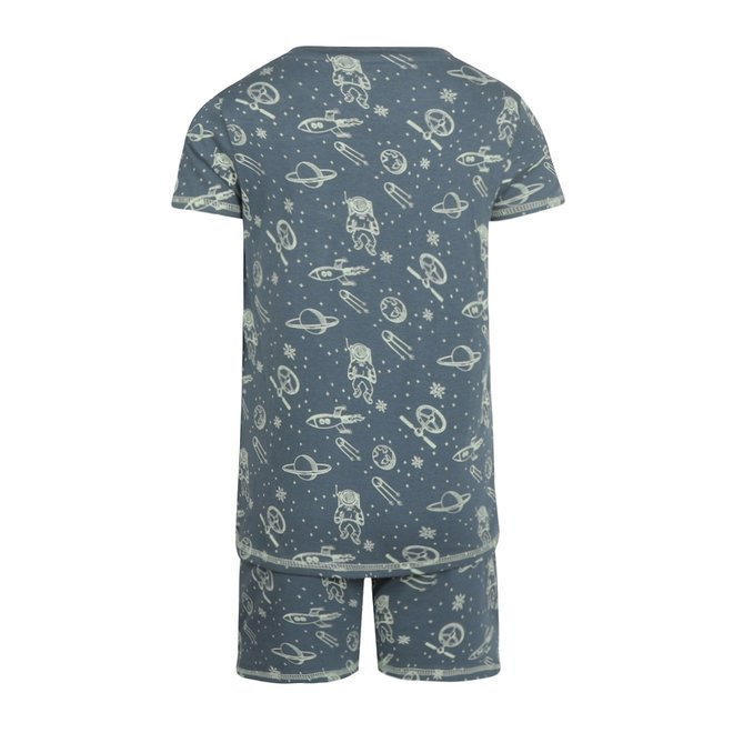 Simply Charlie Jungen Schlafanzug Shortama Blau Planeten