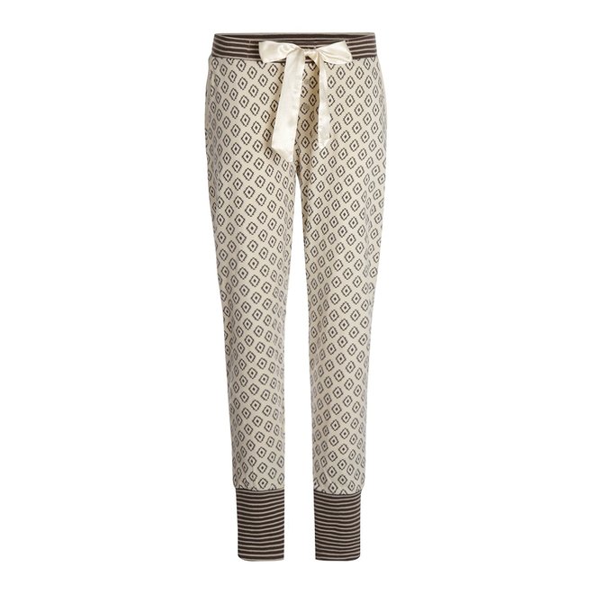 Charlie Choe Ladies Pyjama Trousers Off White Wieber Print
