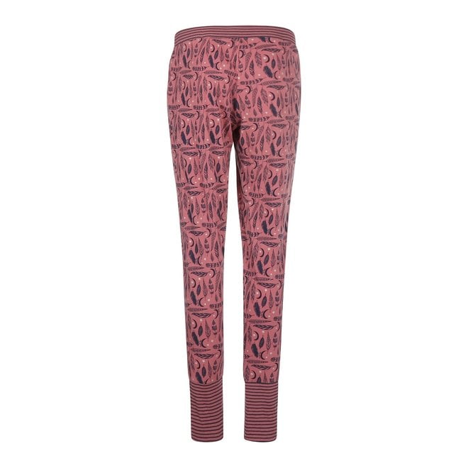 Charlie Choe Ladies Pyjama Trousers Dark Pink Feathers