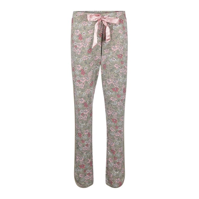 Charlie Choe Ladies Pyjama Trousers Faded Green Flowers