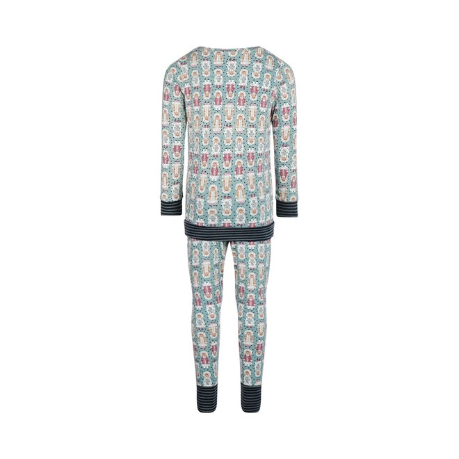 Charlie Choe Mädchen Pyjama Lounge Set Grün Blau Eskimo