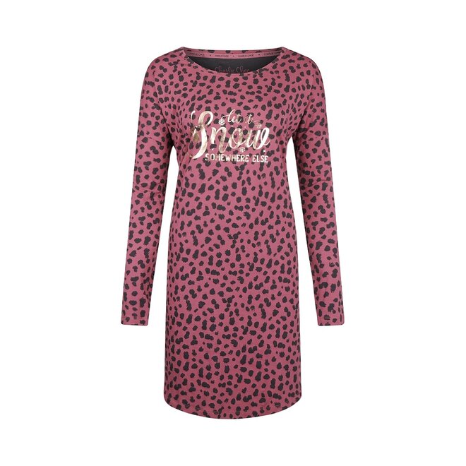 Charlie Choe Damen Nachthemd Bigshirt Cassis Pink Panther