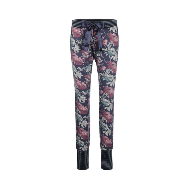 Charlie Choe Ladies Pyjama Trousers Dark Blue Flower