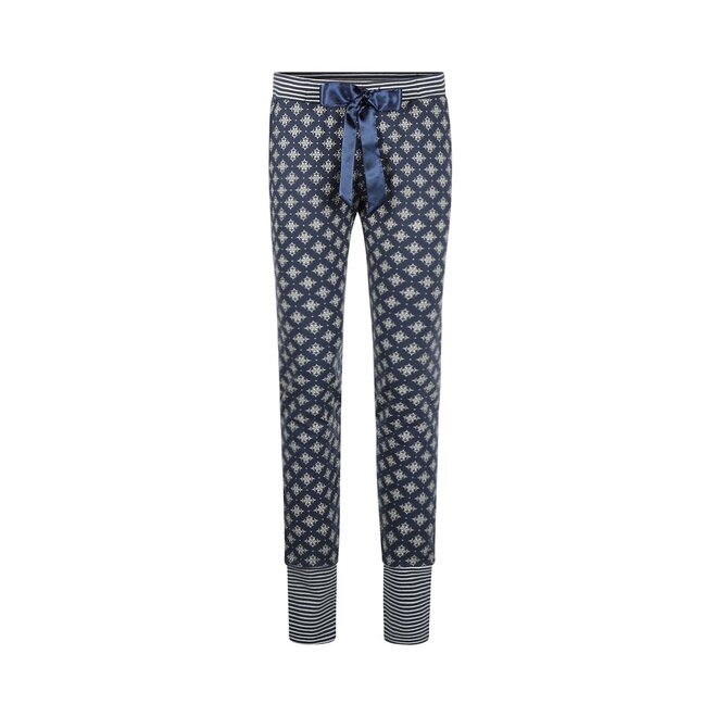 Charlie Choe Damen Pyjamahose Dunkelblau Snowflake