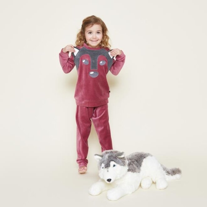 Charlie Choe Mädchen-Pyjama-Set Homewear Cassis Velours