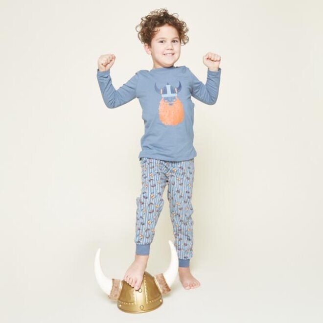 Charlie Choe Jongens Pyjama Set Faded Blauw Viking