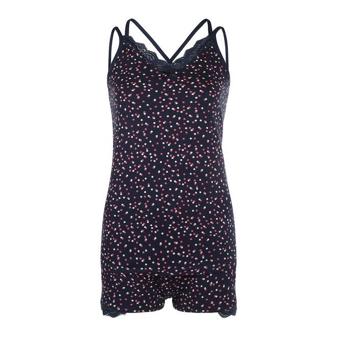 Charlie Choe Dames Shortama Donkerblauw Confetti