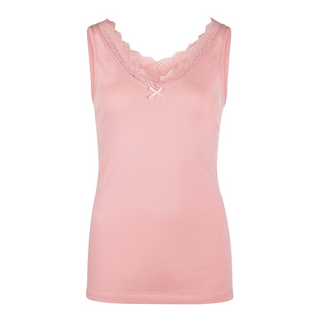 Charlie Choe Ladies Pyjamas Lace Top Pink