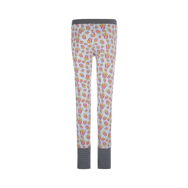 Charlie Choe Ladies Pyjama Trousers Light Blue Popcorn