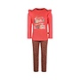 Charlie Choe Meisjes Pyjama Set Roze Bruin Rolschaats