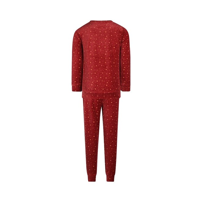 Charlie Choe Mädchen Pyjama Homewear Set Stone Rot Velour