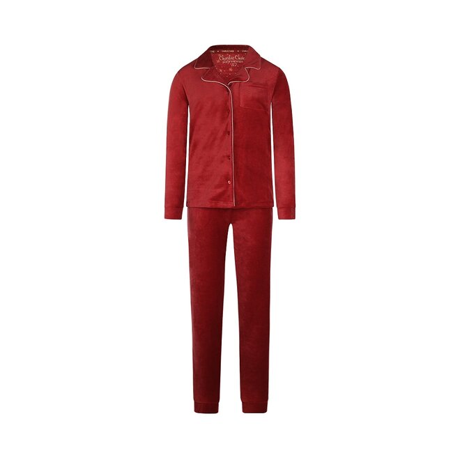 Charlie Choe Dames Homewear Set Steenrood Retro