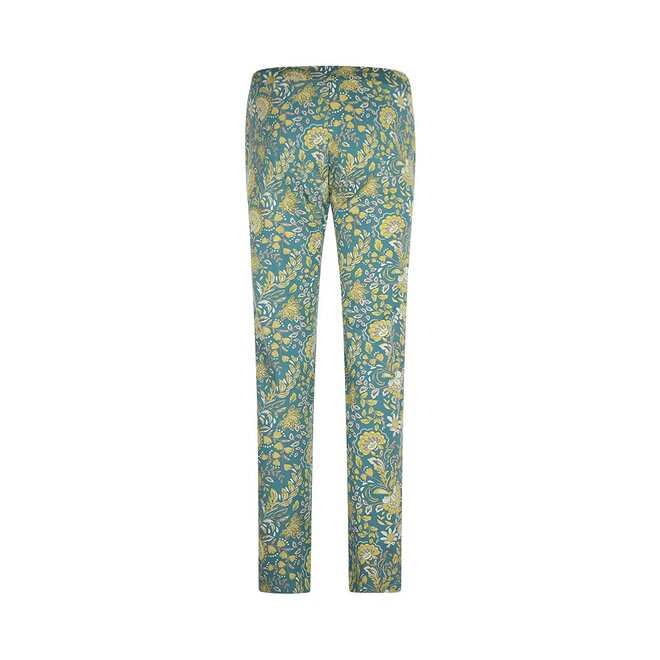 Charlie Choe Damen Pyjamahose Aqua Blue Flower