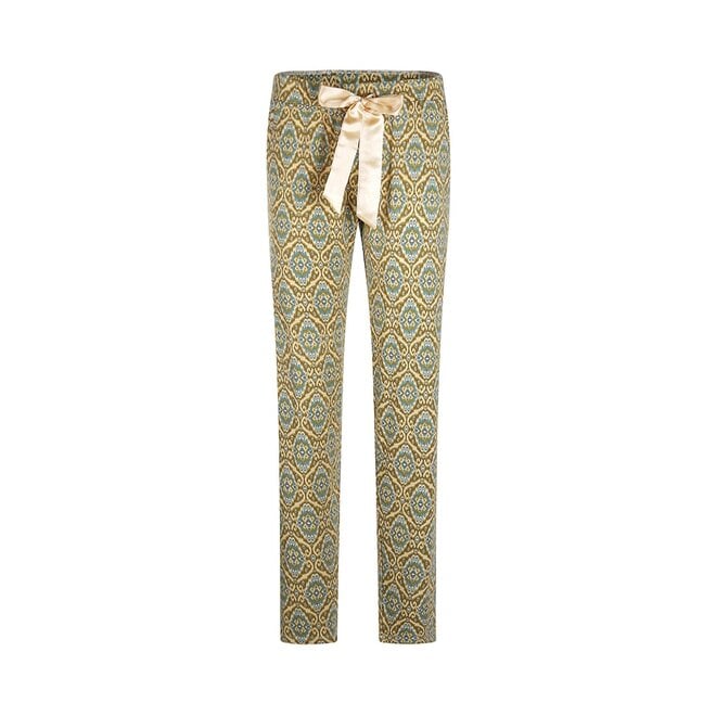 Charlie Choe Dames Pyjamabroek Olijfgroen Beige Blauw