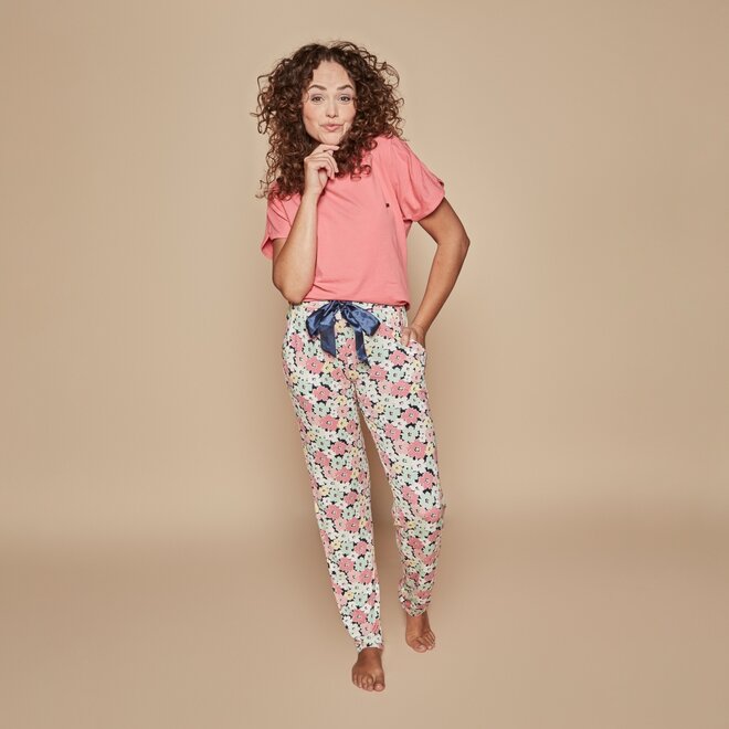 Charlie Choe Dames Pyjamabroek Pastel Bloemen