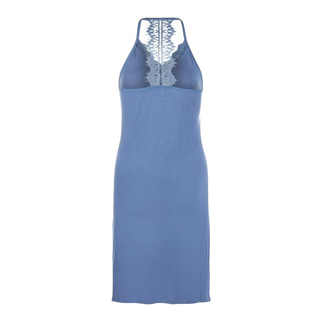 Charlie Choe Ladies Nightshirt Slipdress Blue Lace