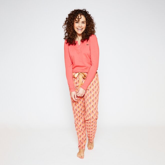 Charlie Choe Ladies Pyjama Trousers Pink Fantasy