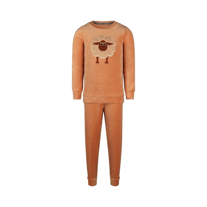 Charlie Choe Jongens Pyjama Homewearset Velour Funny Monster Charlie Choe
