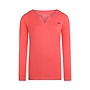 Charlie Choe Dames Pyjama Shirt Roze V-hals