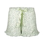 Charlie Choe Ladies Shorts Light Green Leaf Ruffle