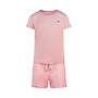 Charlie Choe Damen Pyjama Short Set Hellrosa Velours